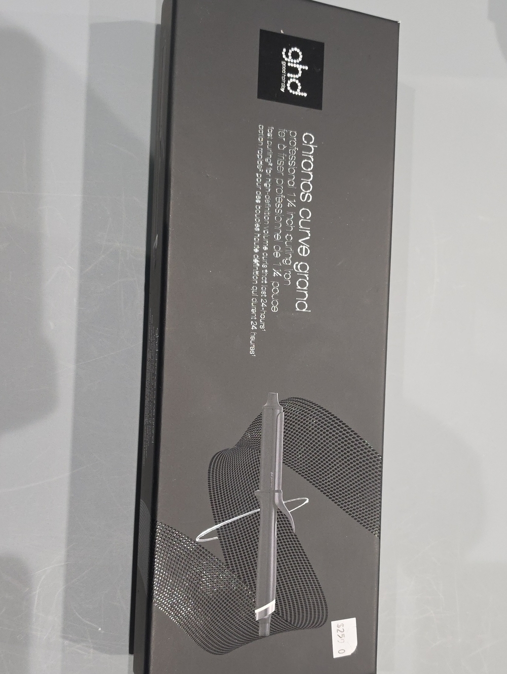 ghd Chronos Curve Grand Curling Wand - Black with Silver Accent